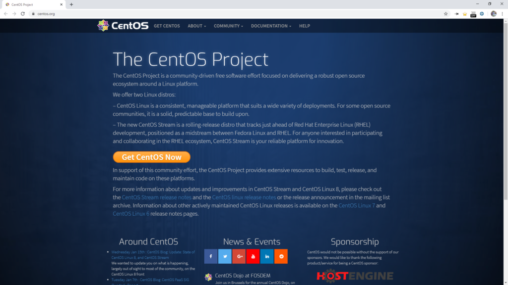 CentOS8 ダウンロードリンク