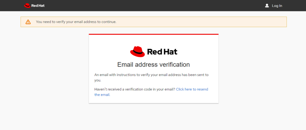 Red Hat メール認証 1