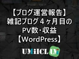 【ブログ運営報告】雑記ブログ 4か月目 PV数・収益【WordPress】