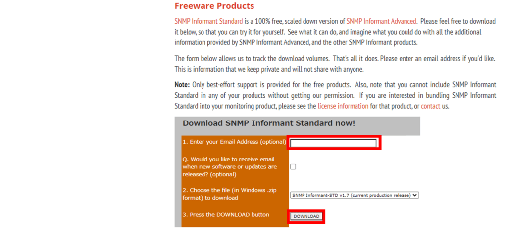 SNMP Informant Standard Download