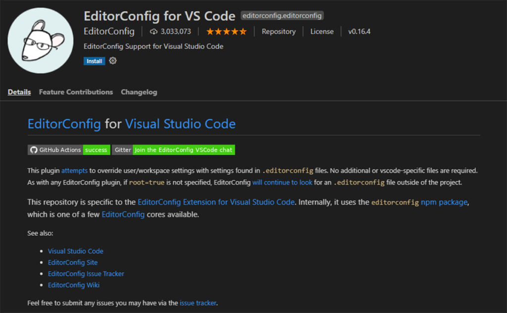 EditorConfig for VS Code 拡張機能