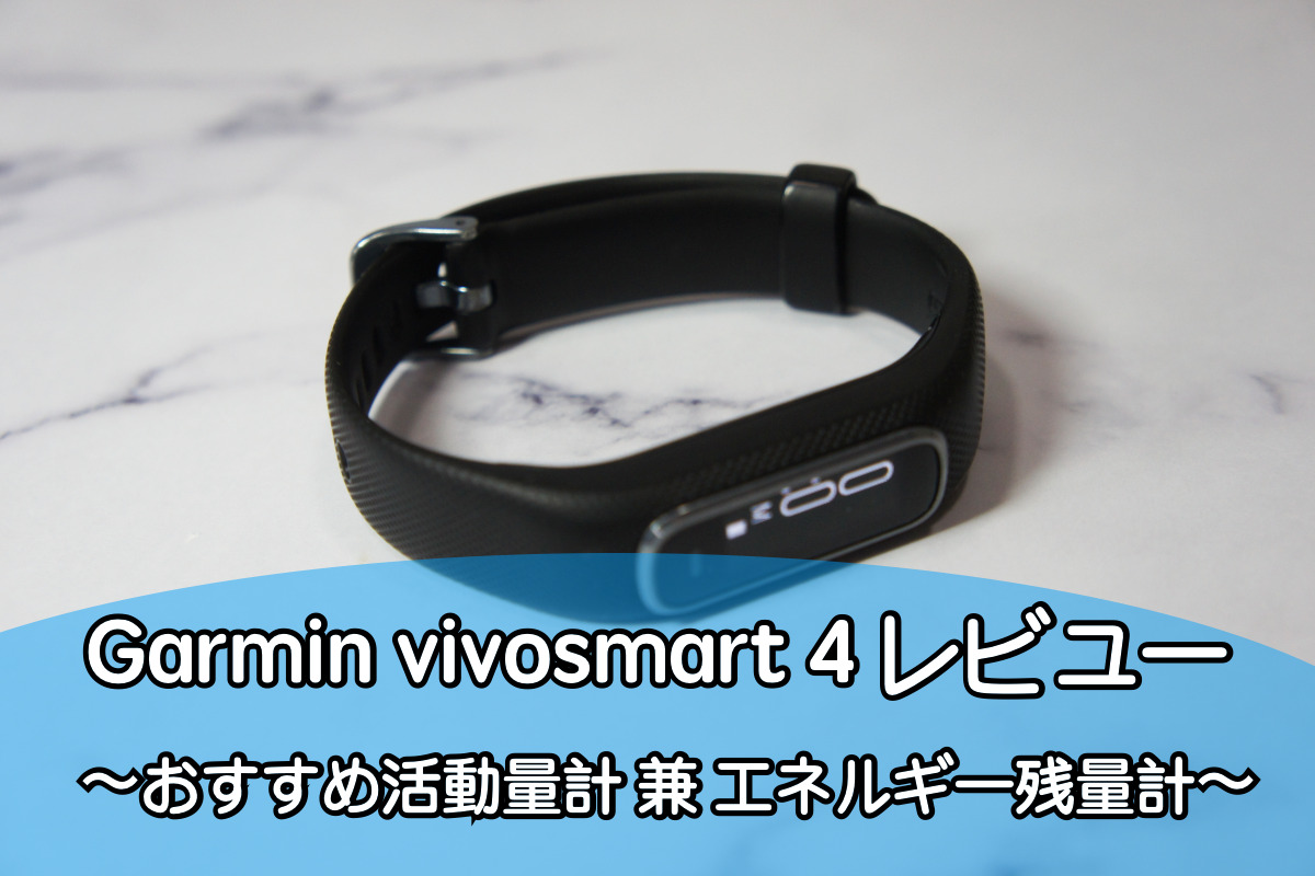 Garmin vivosmart 4 レビュー 〜おすすめ活動量計 兼 エネルギー残量計 